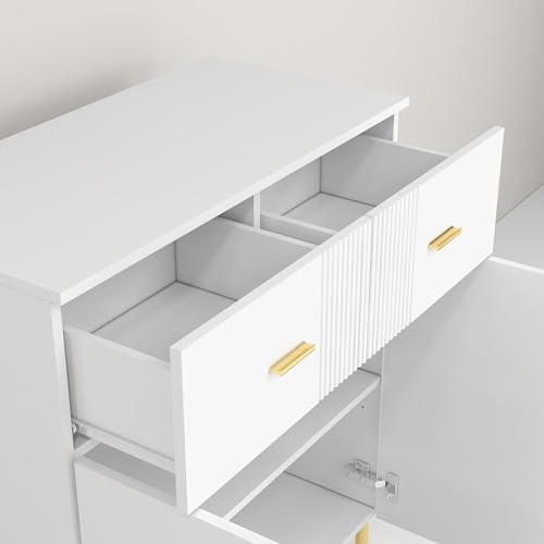 2 Door Sideboard with 2 Drawers and Shelves White N88111