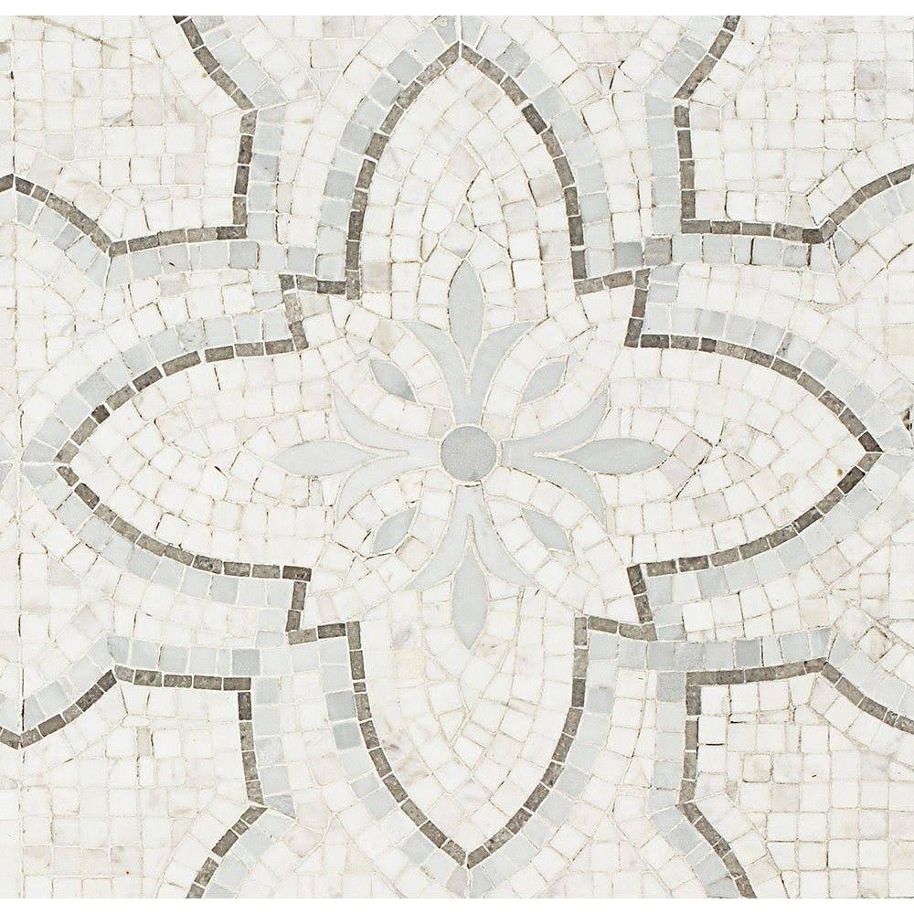 White/Gray Marble Mosaic Tile U19130