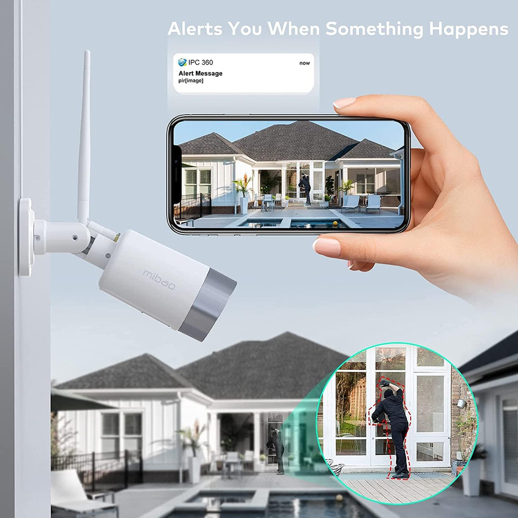 1080P WiFi Outdoor Security Cameras with Night Vision H382017
