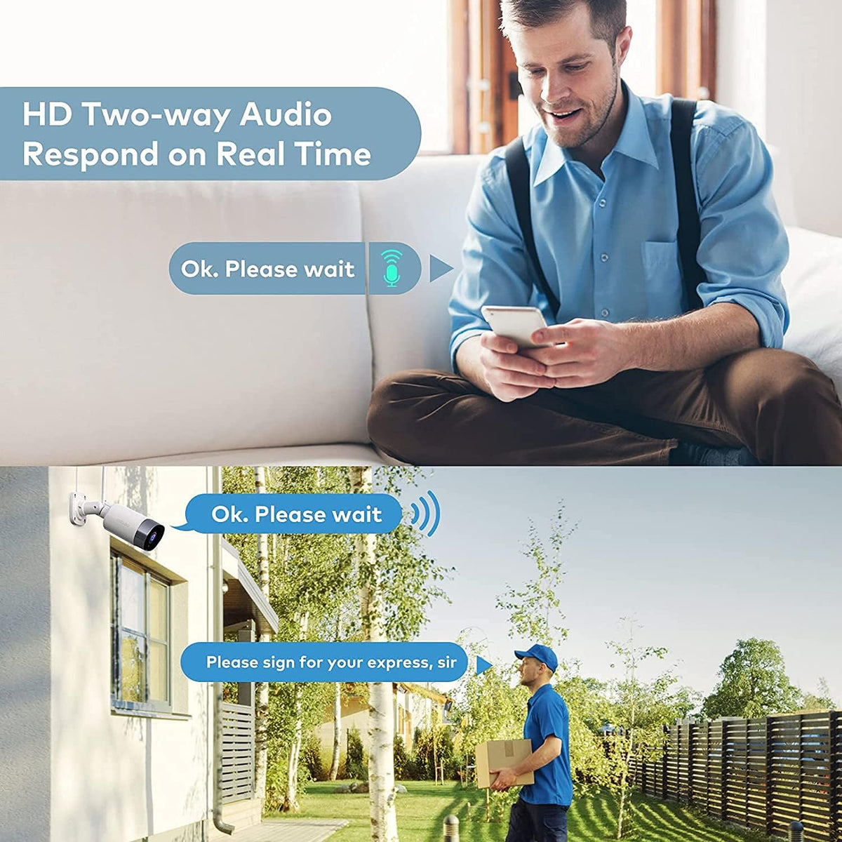 1080P WiFi Outdoor Security Cameras with Night Vision H382017