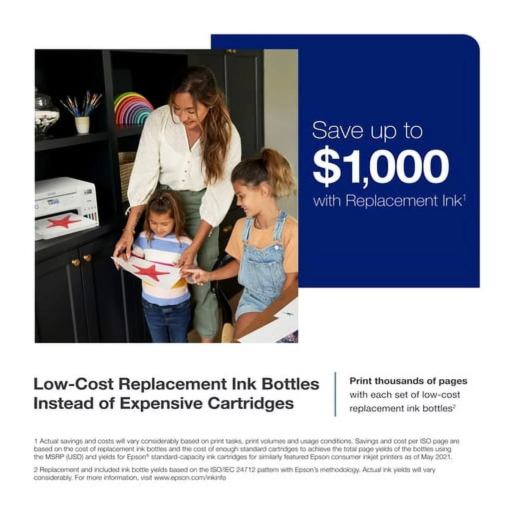 EcoTank ET-3830 Wireless Color All-in-One Supertank Printer with Scan, Copy, Auto 2-sided Printing and Ethernet X565