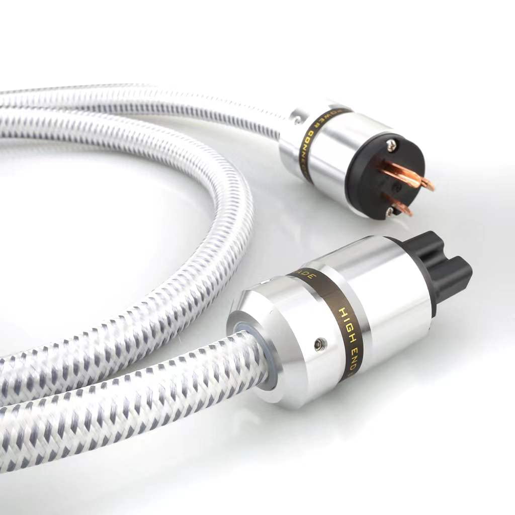 14AWG 3-Prong Silver Power Cable Pack of 2 D530702