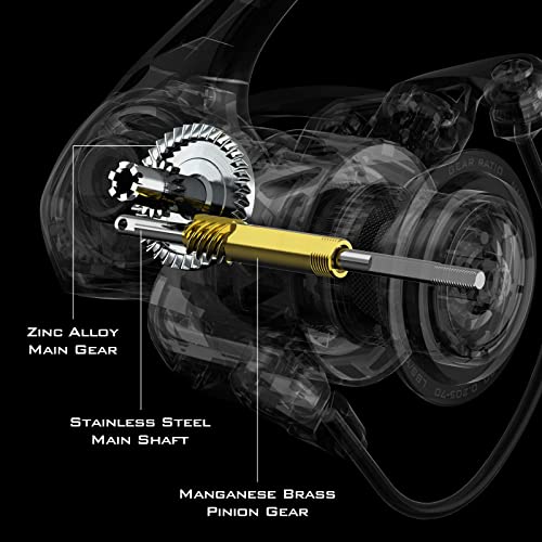 Spinning Reel with 7+1 Stainless Steel Ball Bearings, Aluminum Spool H23539