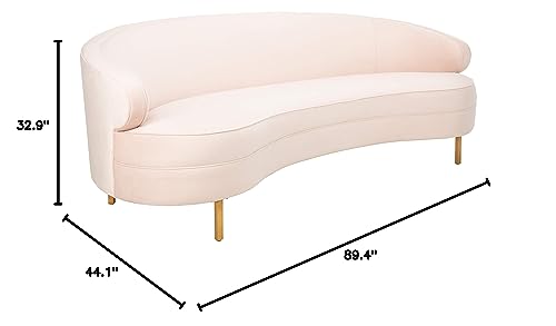 Light Blue Velvet Curved Sofas P33951