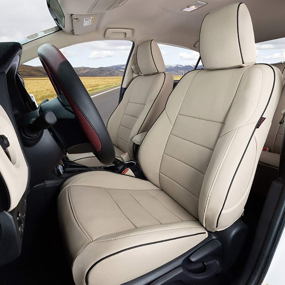 Full Set Car Seat Covers Leatherette Black C7964