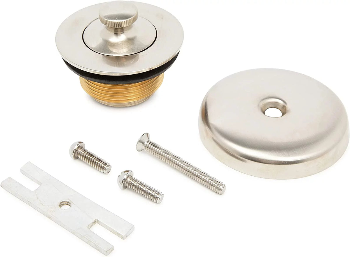 Brushed Nickel Bathtub Drain Assembly Conversion Kit I804437