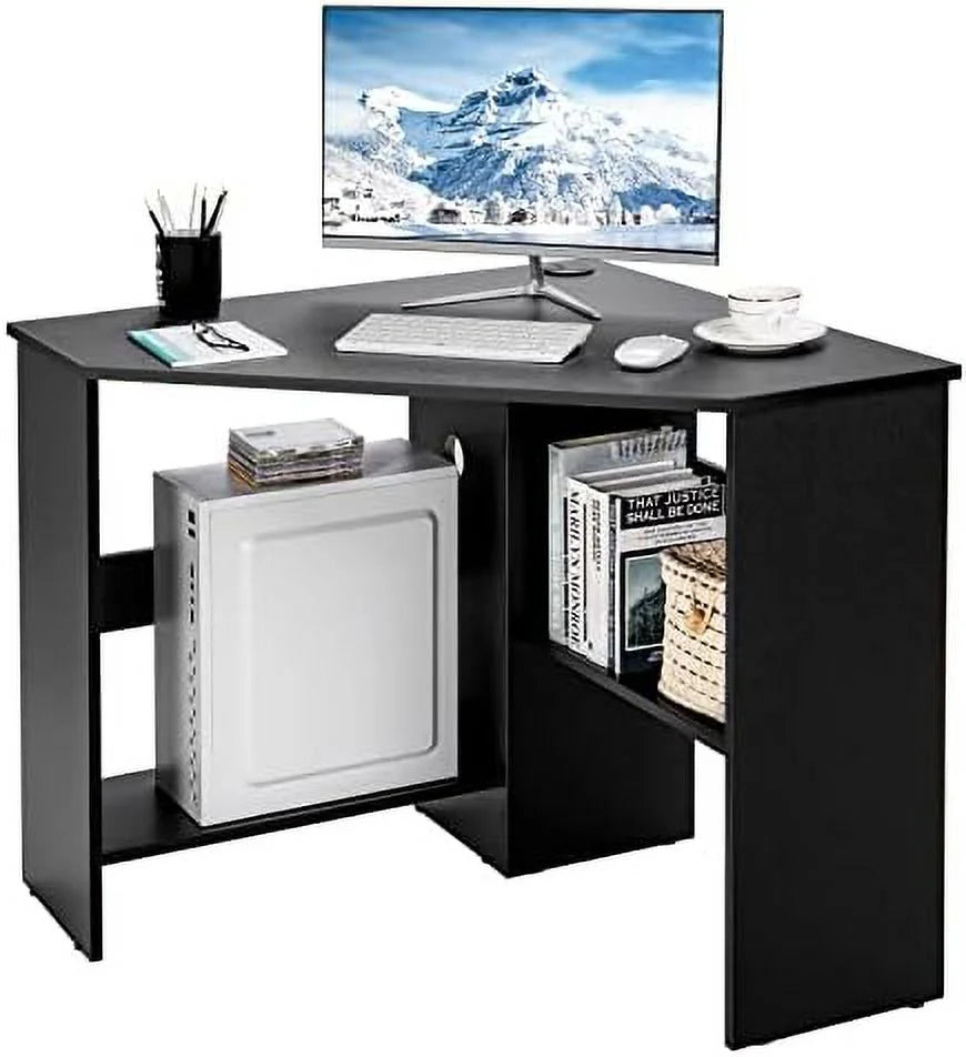 Corner Desk with Shelves I905