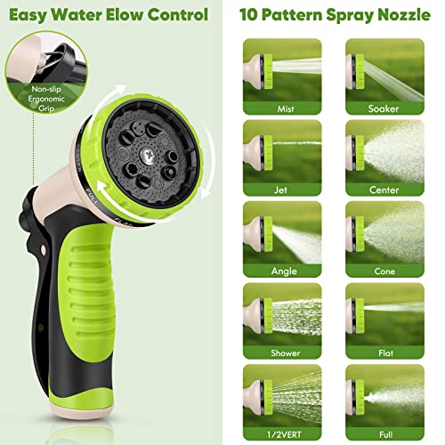 50 ft Stainless Steel Garden Hose with 10 Function Nozzle B5923