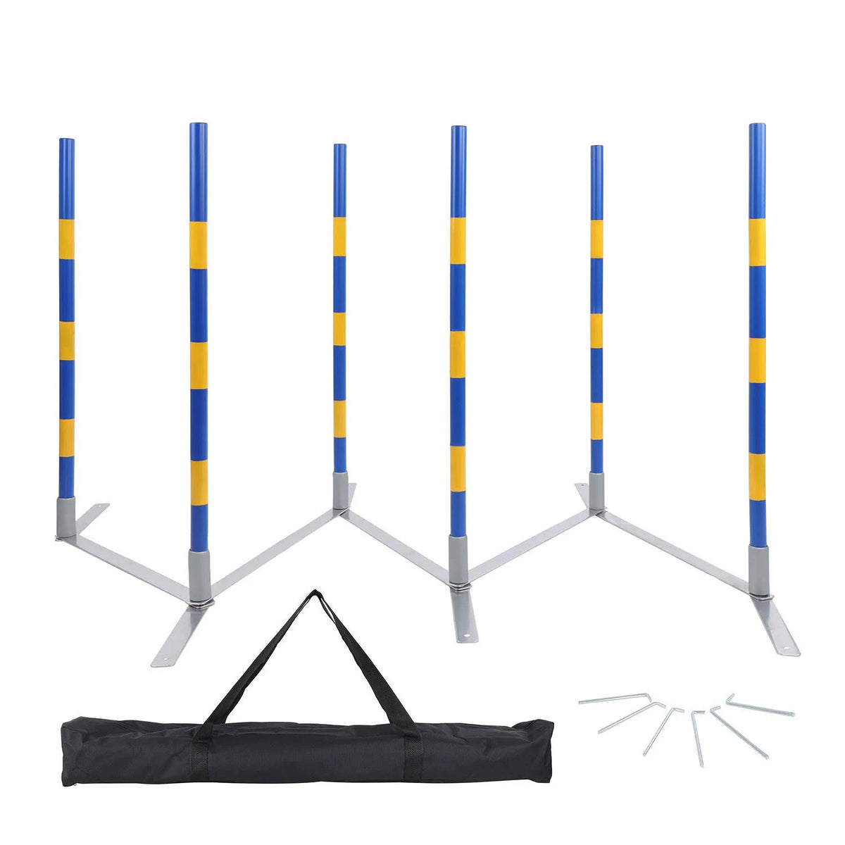 Dog Agility Equipment Agility Set Weaving Poles Obstacle Course Training Equipment X130