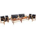 8 Pcs Acacia Wood Patio Conversation Set C461