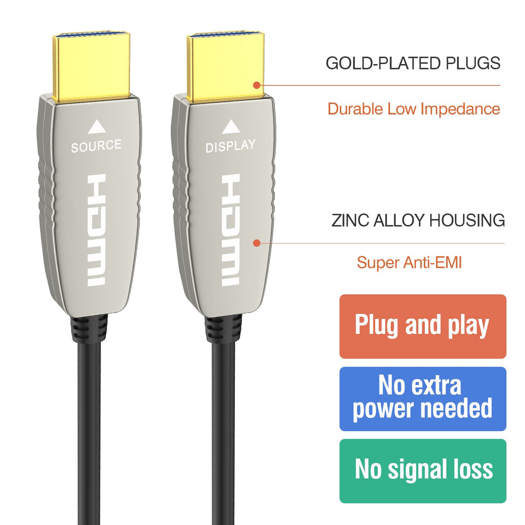 HDMI Fiber Optic Cable 165 feet 4K60HZ HDR K49499