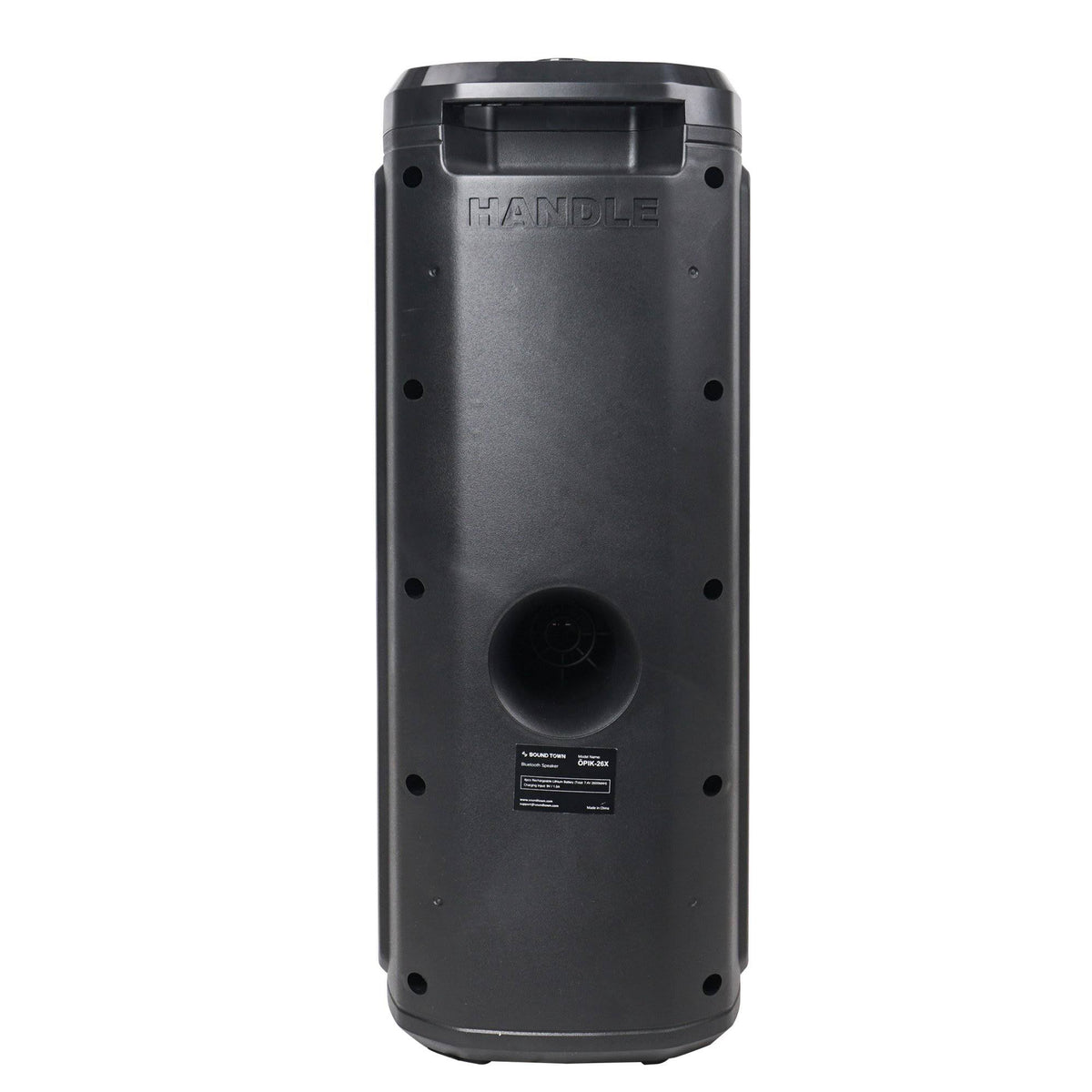 Dual 6.5” Portable PA Speaker with Built-in Rechargeable Battery, Bluetooth, USB, LED R650
