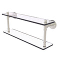 22 inch Double Glass Shelf Satin Nickel Q635930