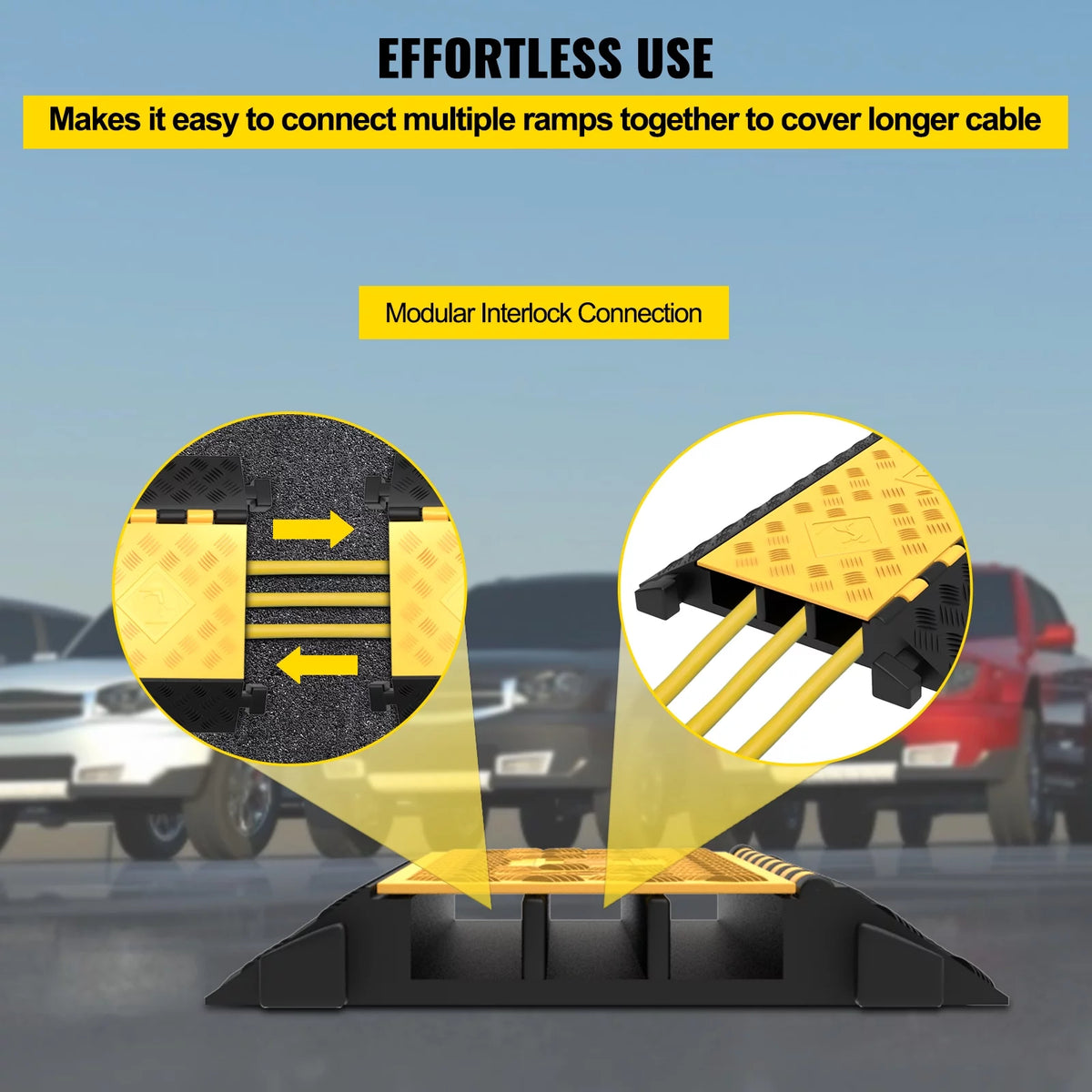 3-Channel Rubber Cable Protector Ramp V74294