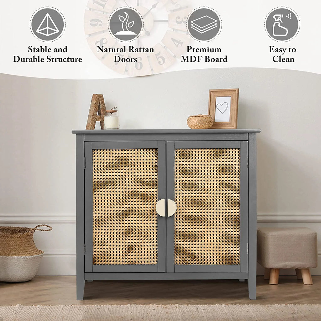 Rattan Decorated Doors Sideboards N507