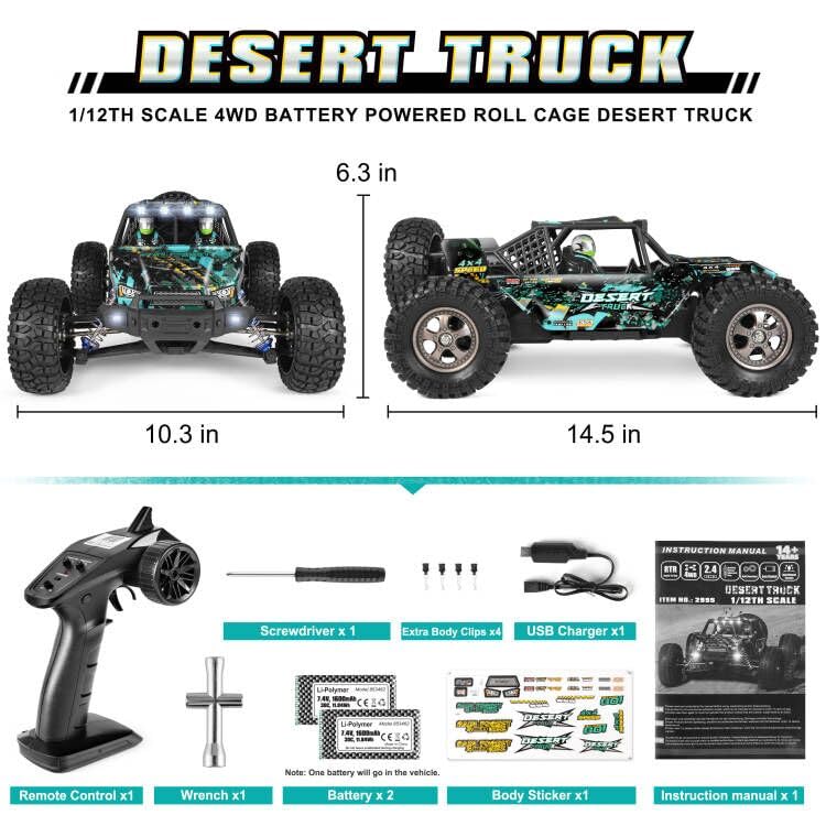 1:12 Scale 4X4 Remote Control Truck R200