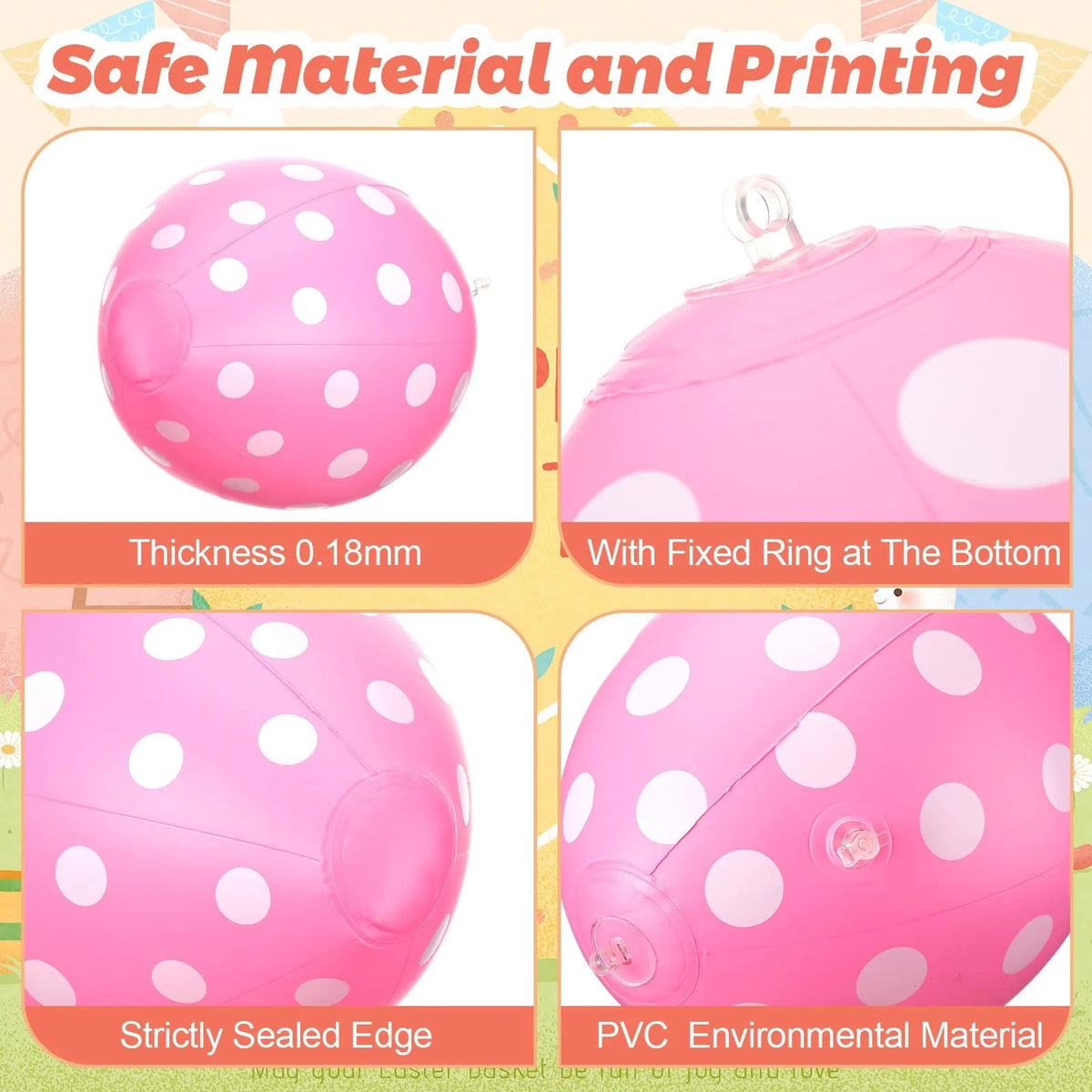 Colorful Inflatable Easter Eggs for Yard Garden Party O70865