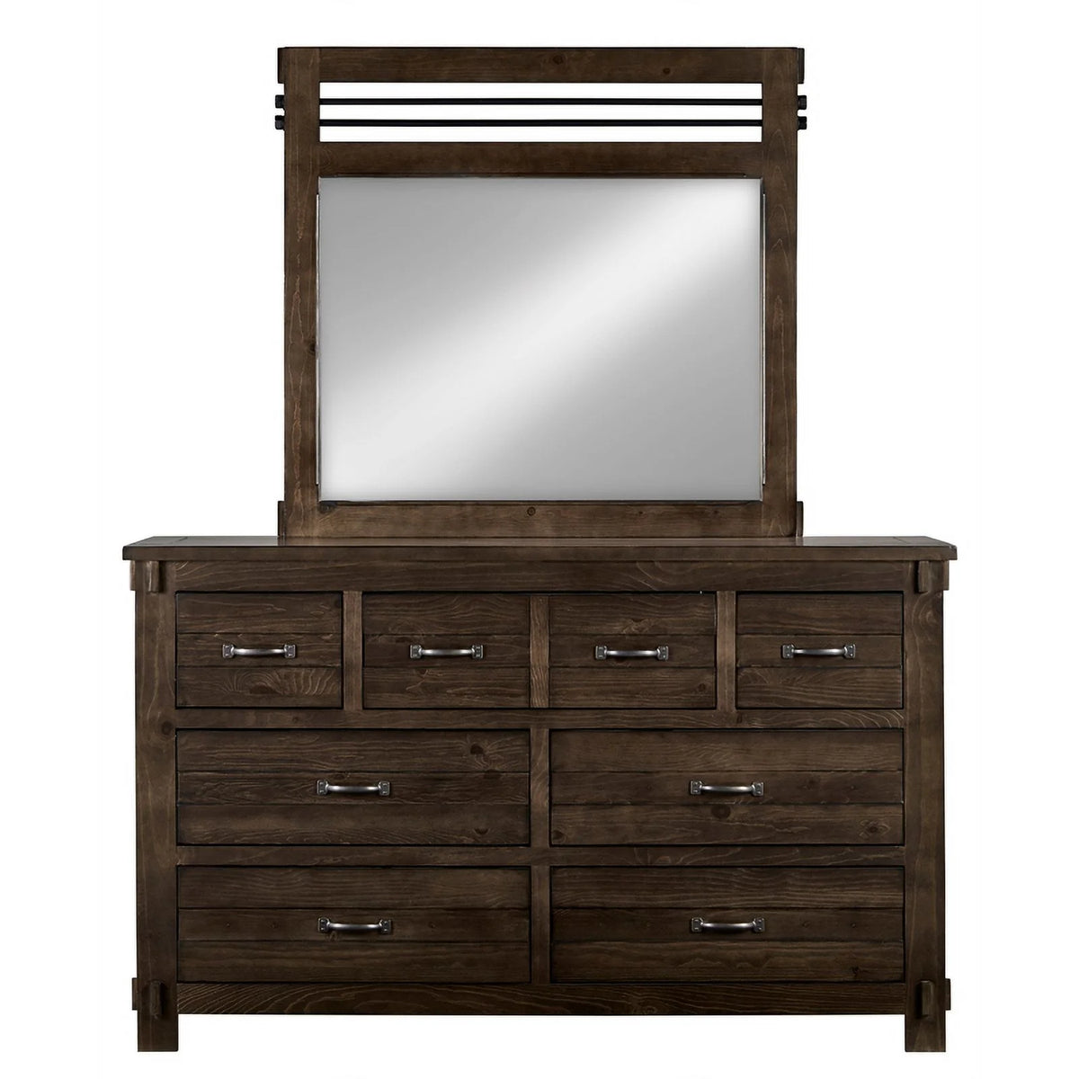 Wood Drawer Dresser & Mirror R3306