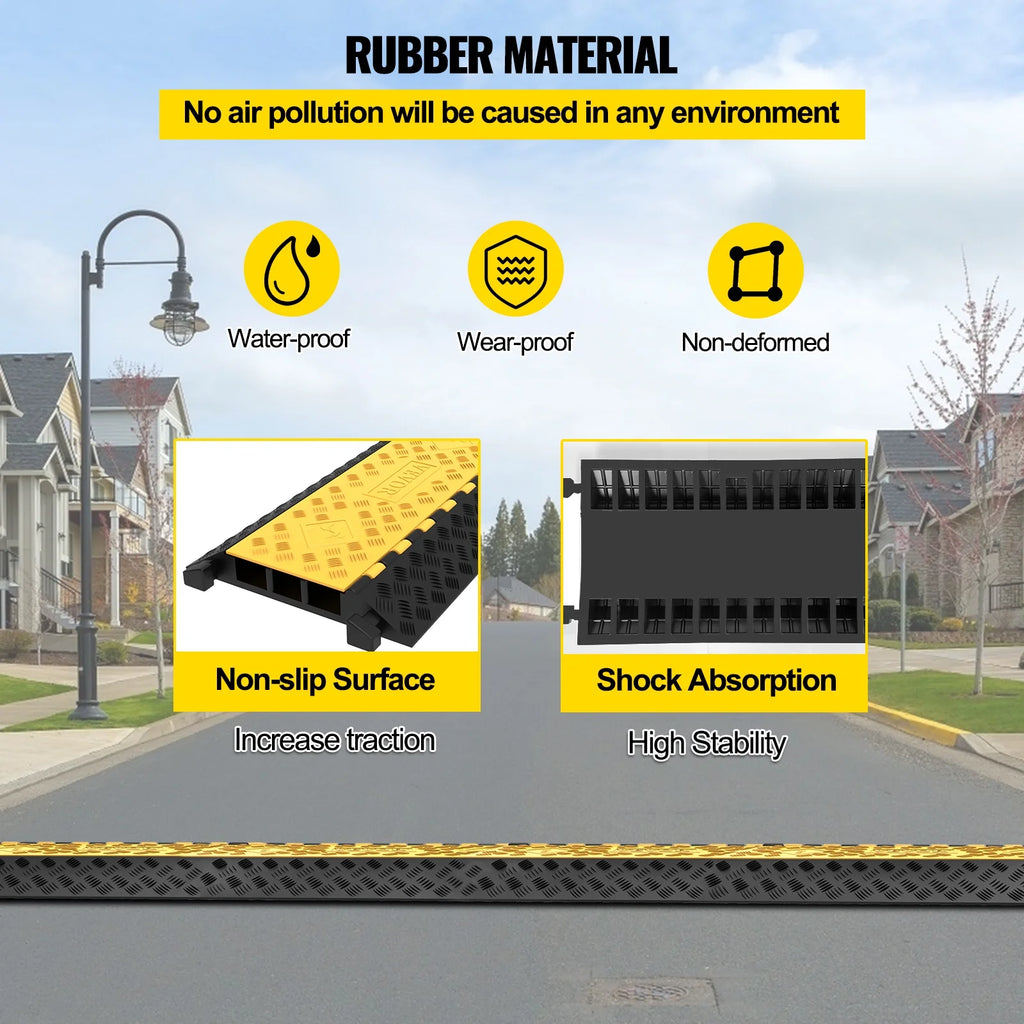 3-Channel Rubber Cable Protector Ramp V74294