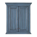 Harbor Blue 28 inch Wood Wall Mounted Bathroom Cabinet T189507