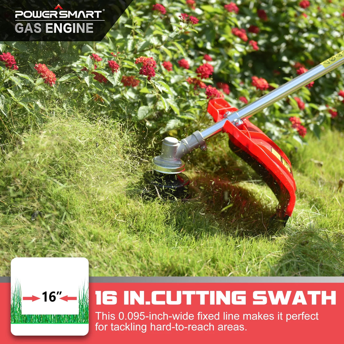 2-Cycle 25.4cc Straight Shaft Gas String Trimmer and Brush Cutter K85603