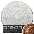Versailles Ceiling Medallion, Hand-Painted Polished Copper P19970