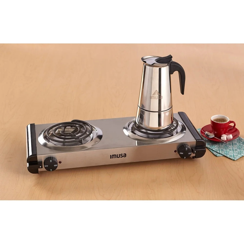 Electric Stainless Steel Double Burner S6244