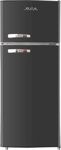 2 Door Apartment Size Refrigerator with Freezer, 7.5 cu. ft, Retro Black K18871