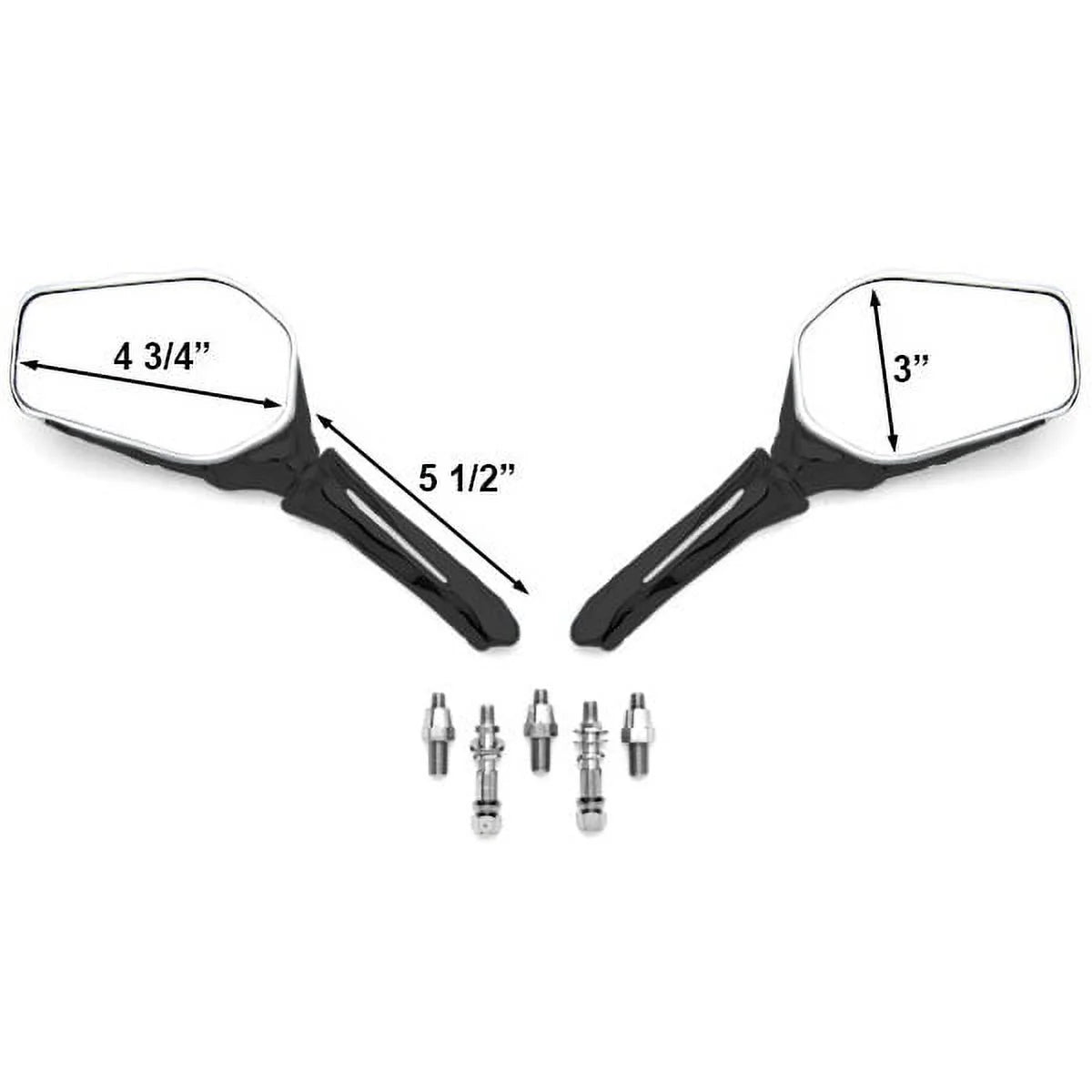 Black/Chrome Skeleton Hand Motorcycle Mirrors N5416