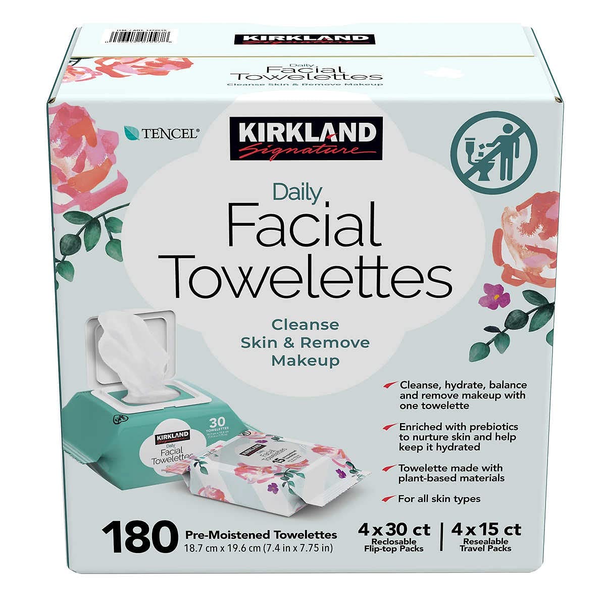 180 Count Facial Towelettes G198192