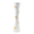 White Carved Spiral Mango Wood Flower Vase L433