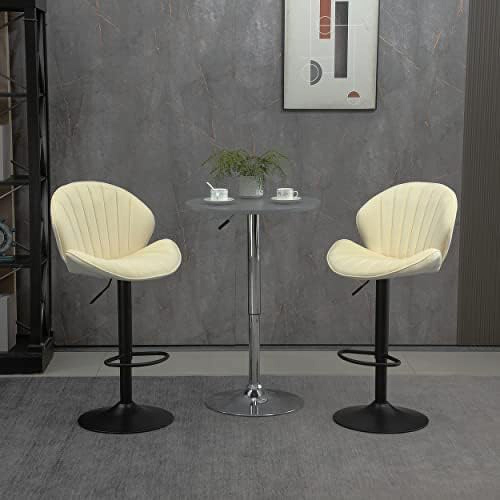 Adjustable Velvet Swivel Barstools Set of 4 J952