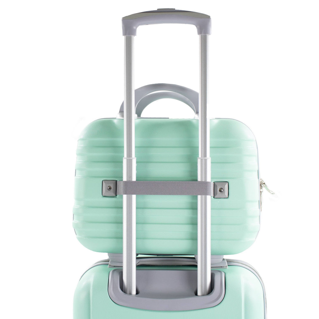 2 Piece Carry-On Cosmetic Luggage Set Black I79811