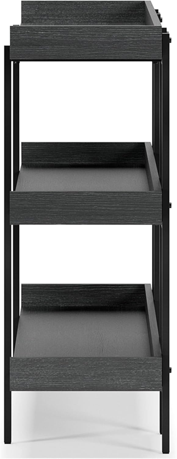 Black 3-Tier Bookcase C624903