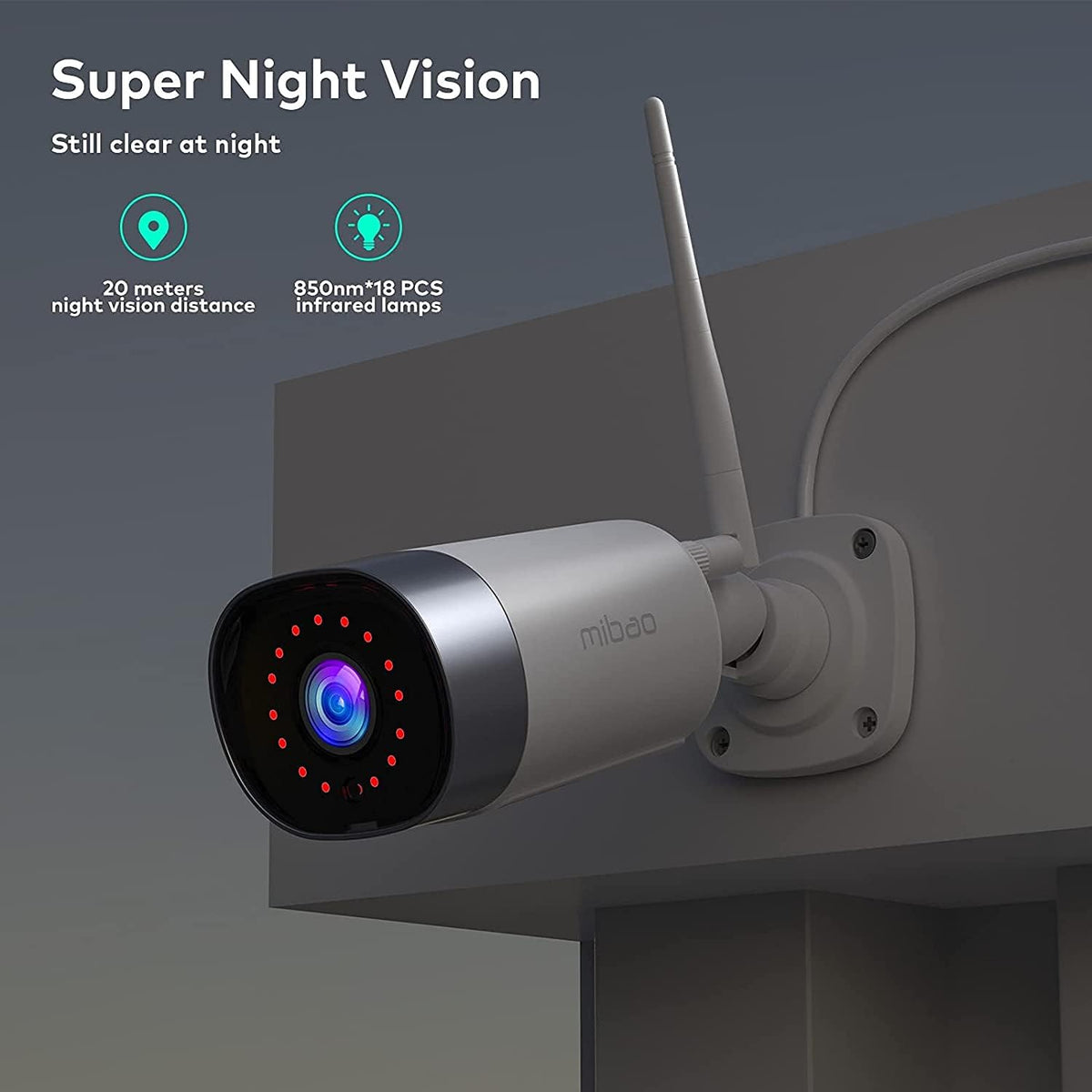 1080P WiFi Outdoor Security Cameras with Night Vision H382017