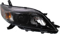 Passenger Side Head Light Assembly with Bulbs Black Housing H208463