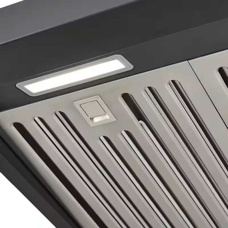 30 in. 500CFM Convertible Under Cabinet Range Hood in Black with LED Lights T788