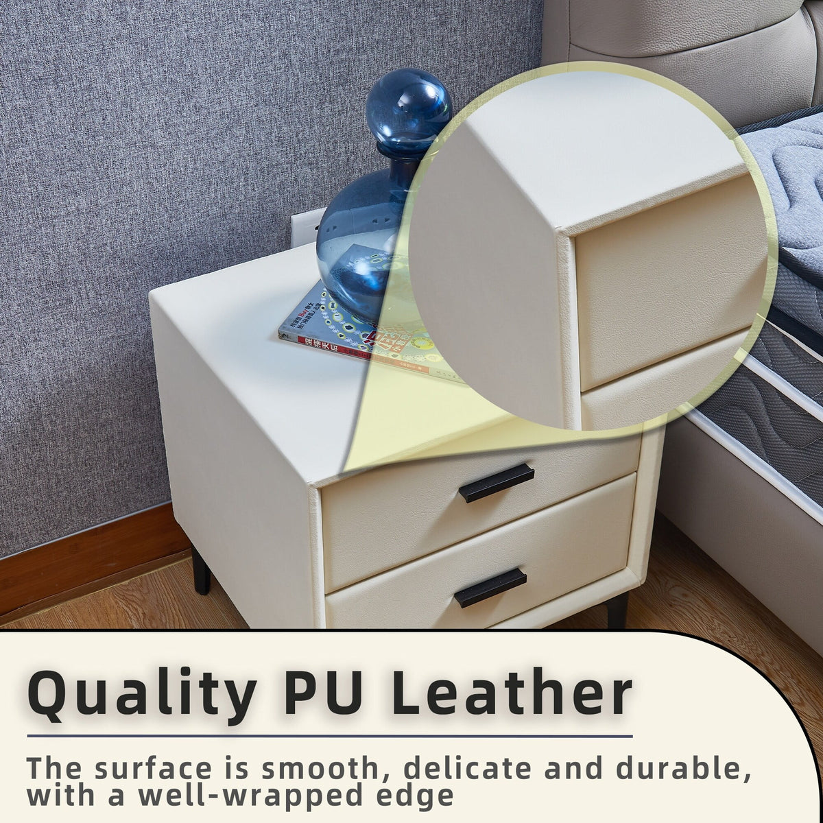 Blue-gray 2 Drawer Nightstand C41347