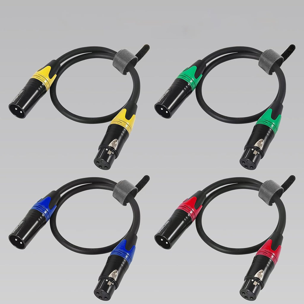 25ft 4 Pack XLR Microphone Cables N496