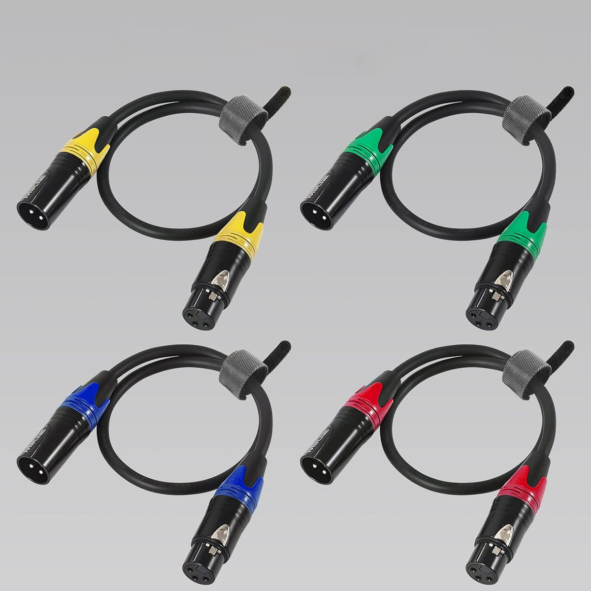 25ft 4 Pack XLR Microphone Cables N496