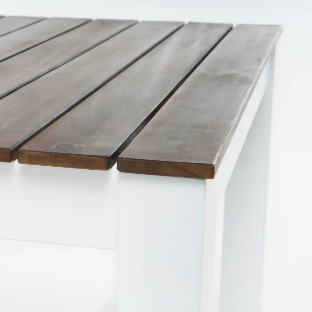 Dark Brown and White 3 Piece Outdoor Wood Picnic Set V5172