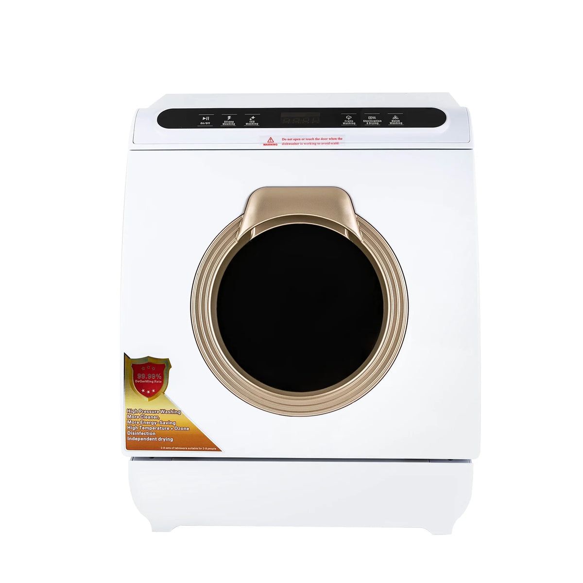900W White Compact Countertop Dishwasher P712