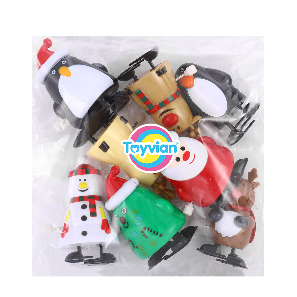 8pcs Christmas Wind Up Toys W4299