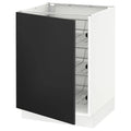 White Base Cabinet with Wire Baskets L727899