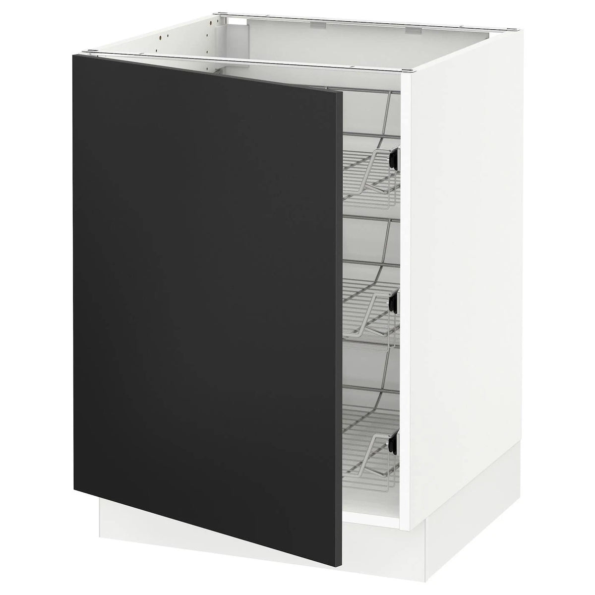 White Base Cabinet with Wire Baskets L727899