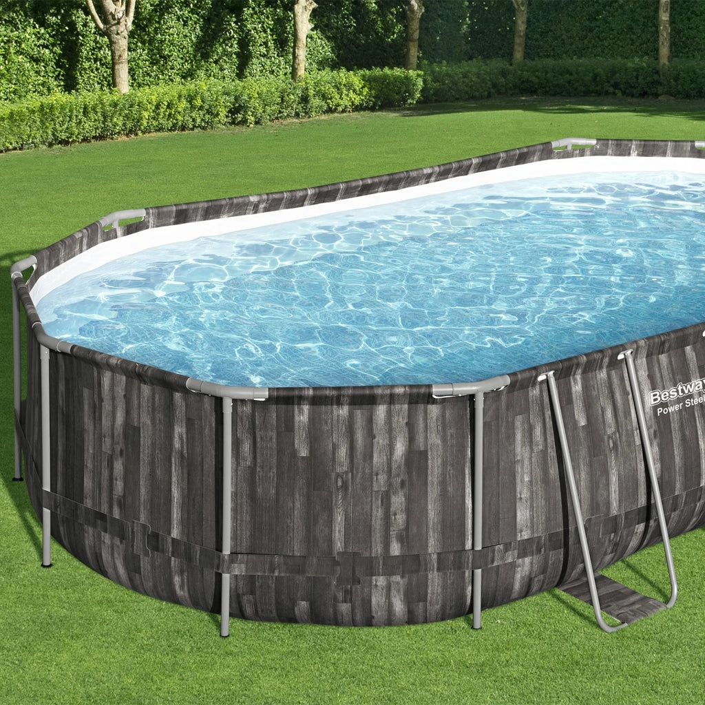 20' x 12' x 48 Oval Above Ground Swimming Pool Set Q34463