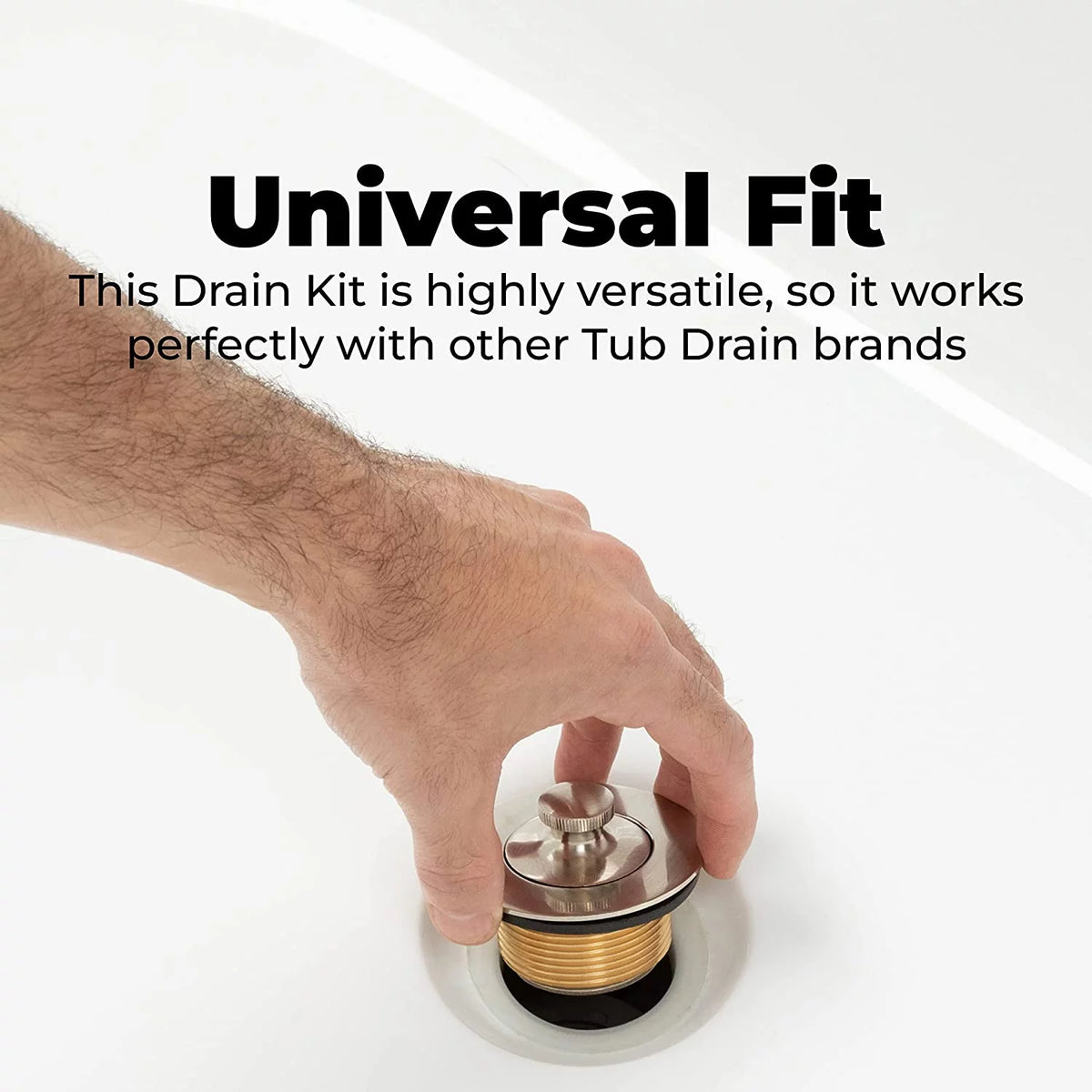 Brushed Nickel Bathtub Drain Assembly Conversion Kit I804437
