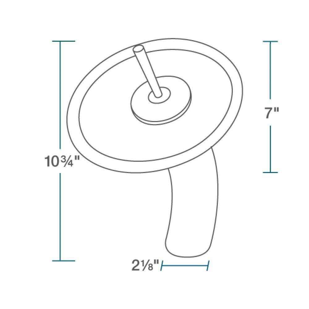 Glass Vessel Sink with Chrome Waterfall Faucet D184732