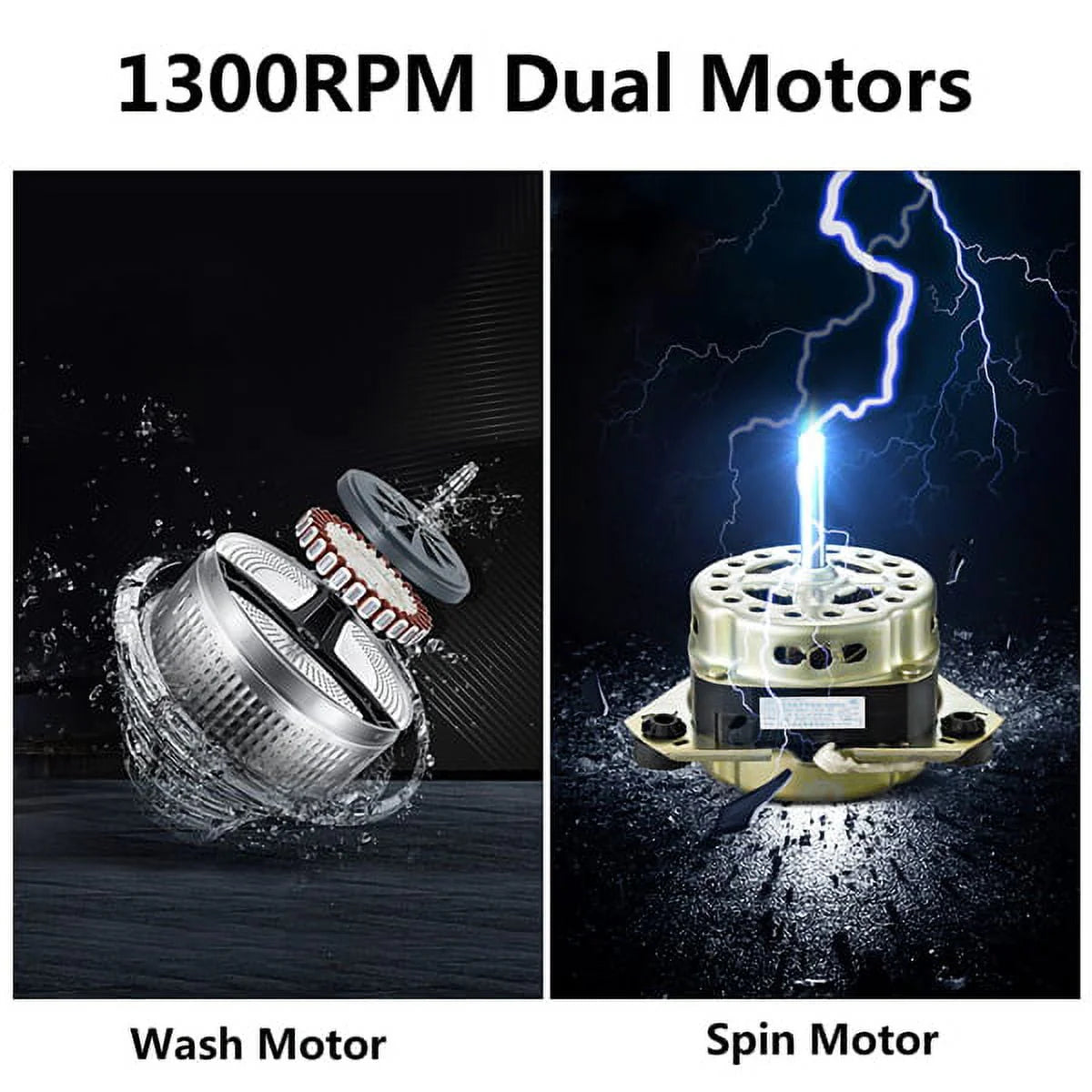 Portable 14.3lbs Washing Machine with Drain Pump T873842