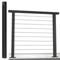 Black Powder Coated Aluminum Post Pack of 2 L65565